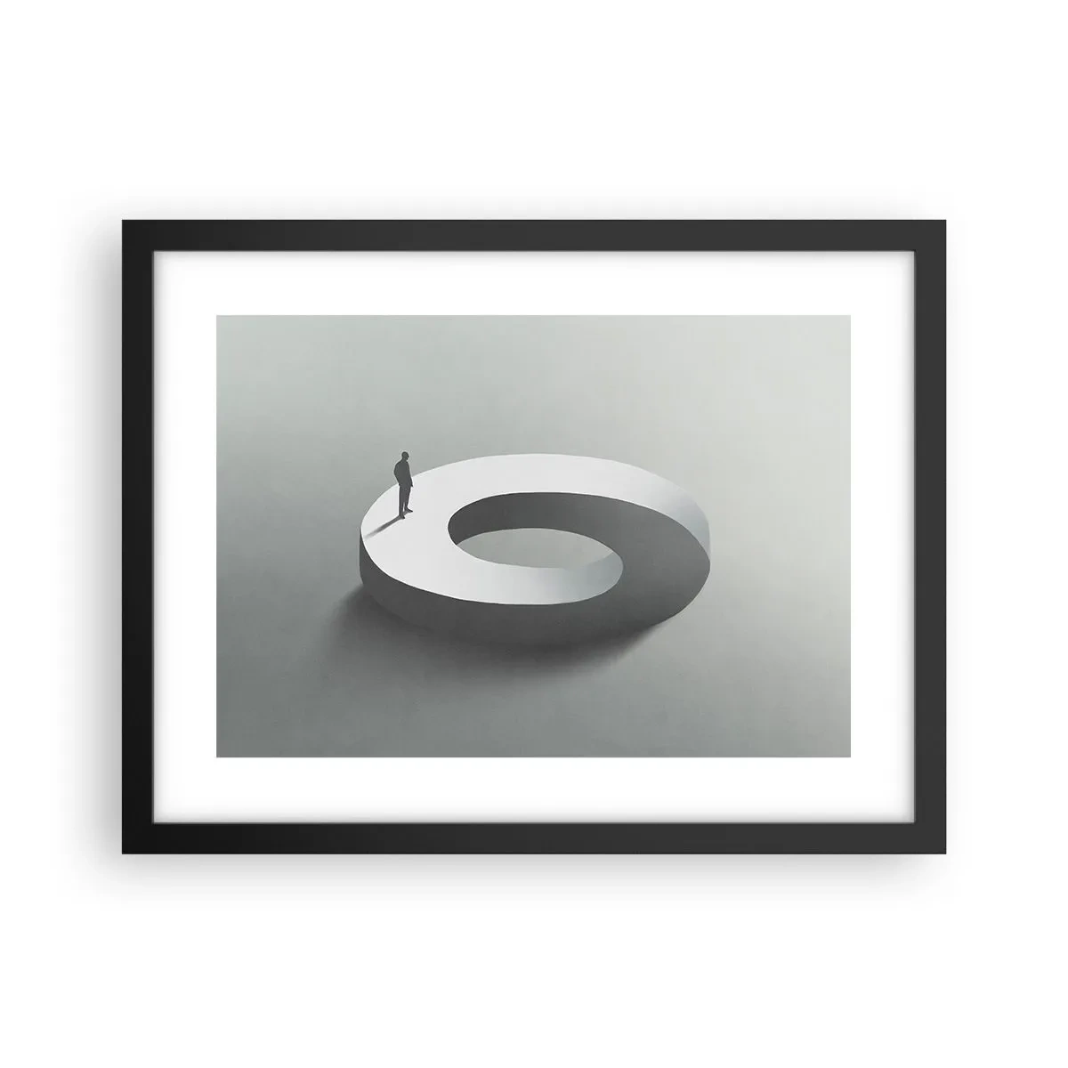 Poster in een zwarte lijst - En wees hier slim - 40x30 cm