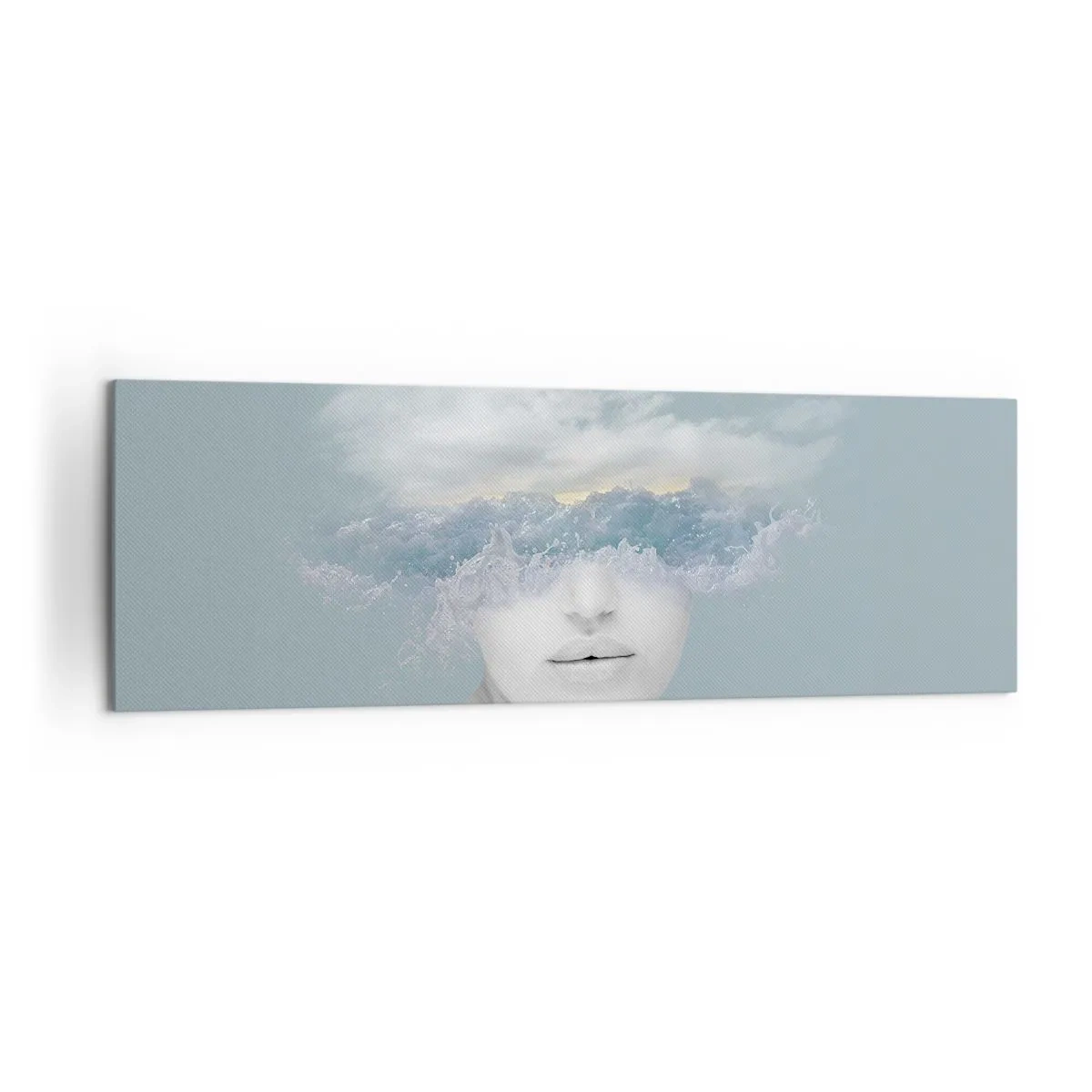 Schilderen op canvas - Met hoofd in de wolken - 160x50 cm