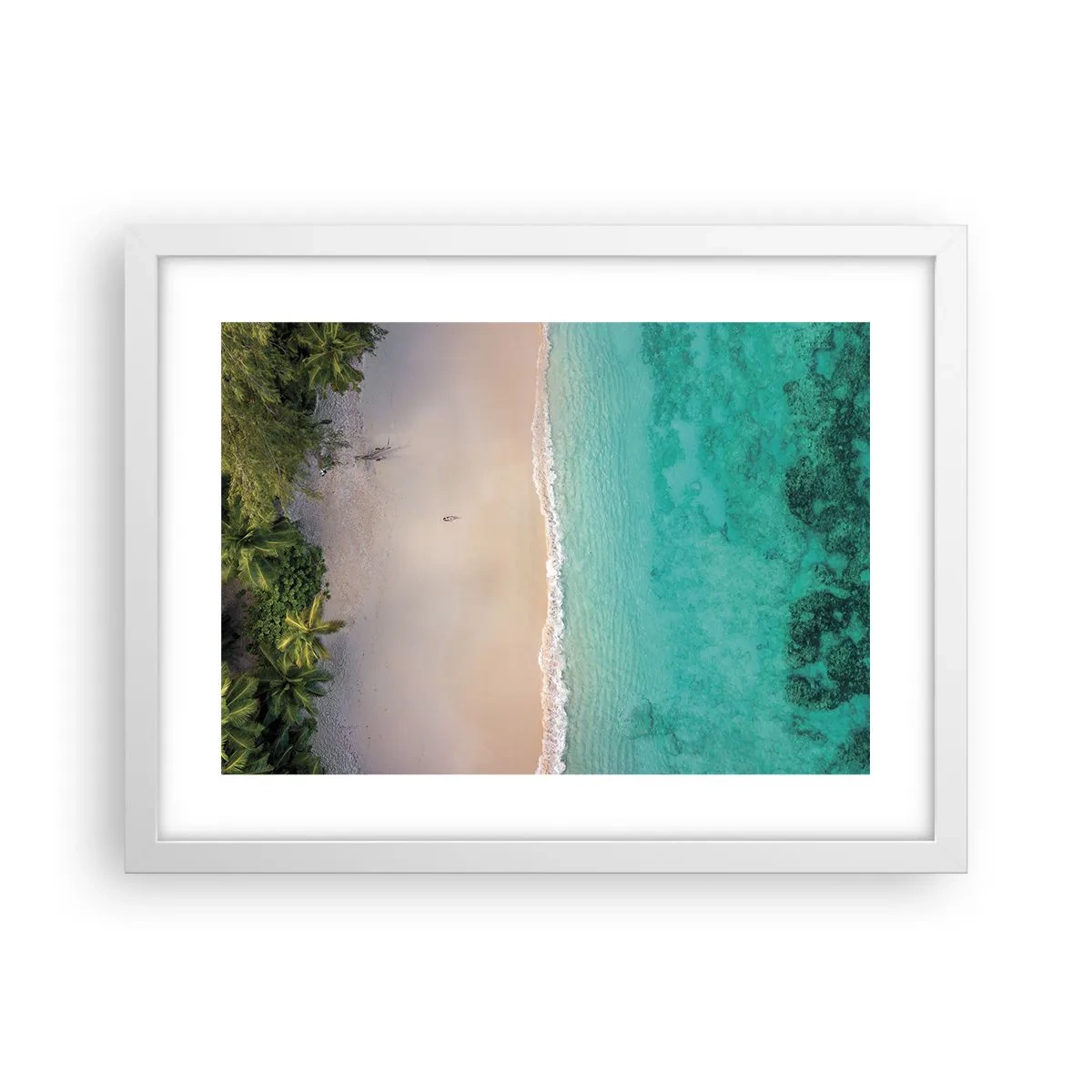 Poster in een witte lijst - Paradijsstrand - 40x30 cm
