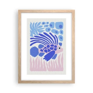 Een poster in een licht eiken lijst - In je element - 30x40 cm