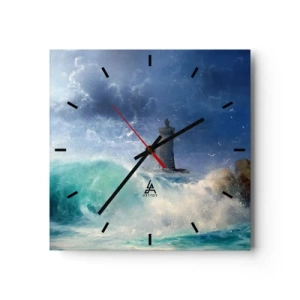 Wandklok - Klok - Op uw hoede voor de elementen - 30x30 cm