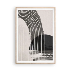 Een poster in een licht eiken lijst - Daar en terug - 70x100 cm