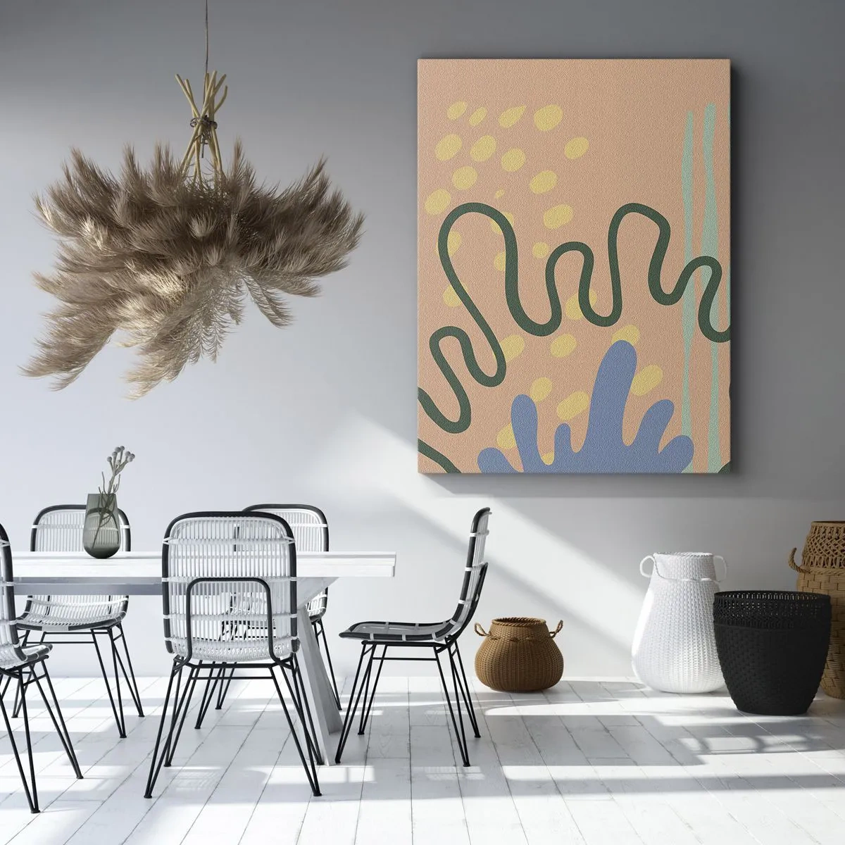 Schilderen op canvas - Abstractie: verscheidenheid van de natuur - 80x120 cm