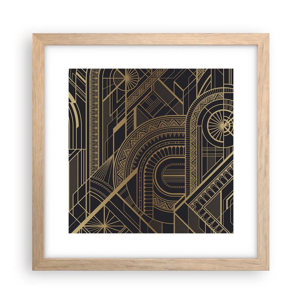 Een poster in een licht eiken lijst - Concepten, ideeën, plannen - 30x30 cm