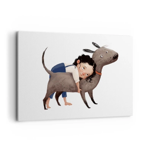 Schilderen op canvas - Beste vrienden - 120x80 cm