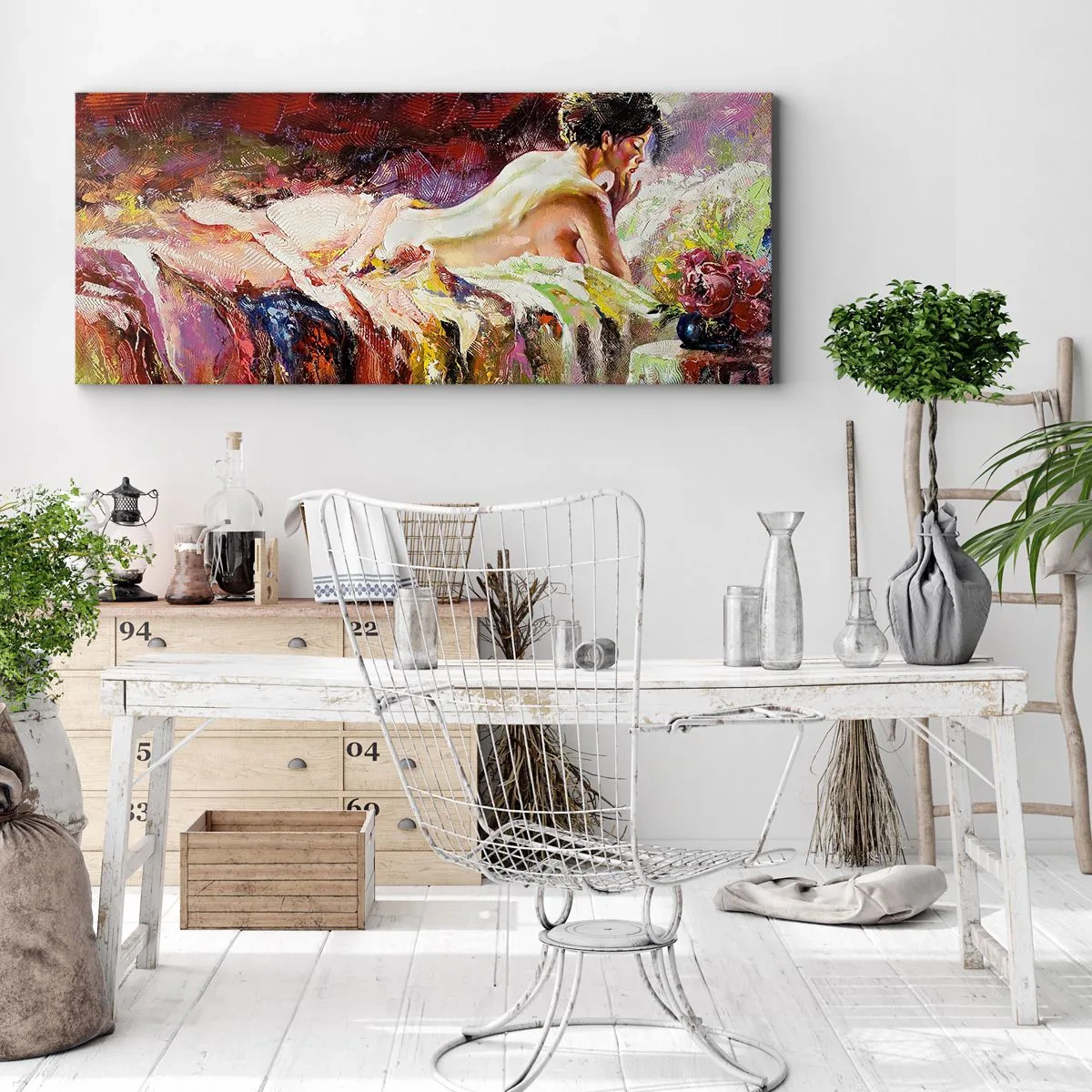 Schilderen op canvas - Venus in gedachten - 100x40 cm