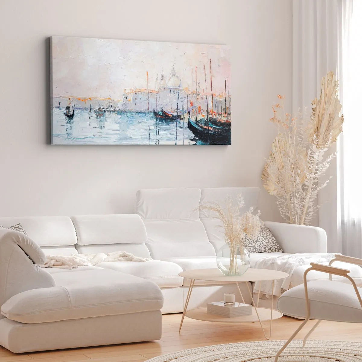 Schilderen op canvas - Achter het water, achter de mist - 100x40 cm