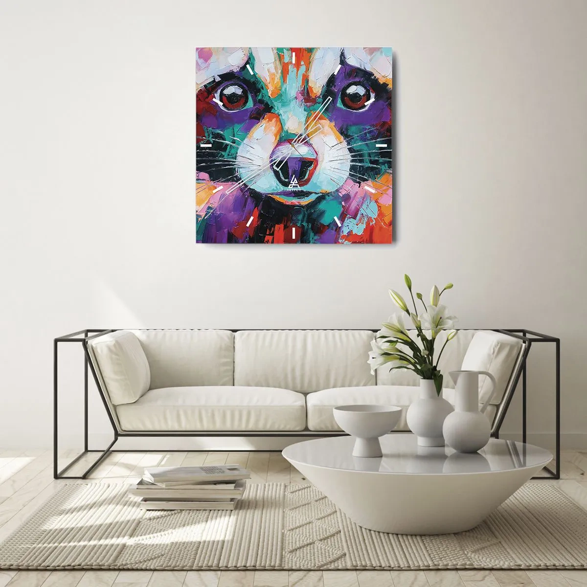 Wandklok - Klok - Alleen goede emoties - 40x40 cm