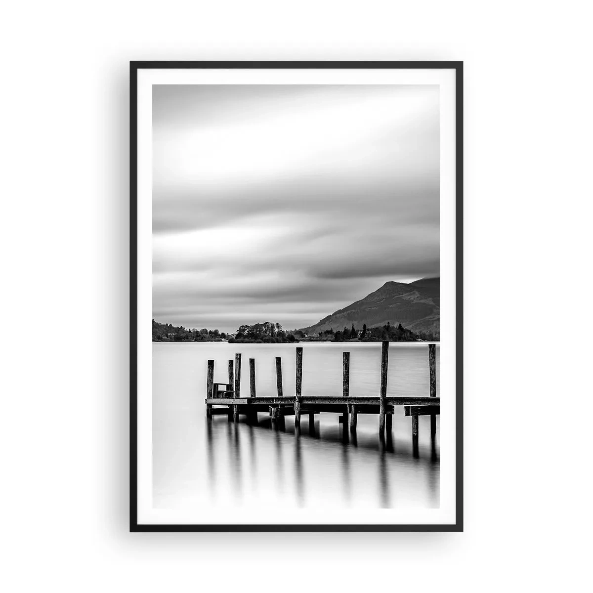 Poster in een zwarte lijst - Zachtheid en kracht - 70x100 cm