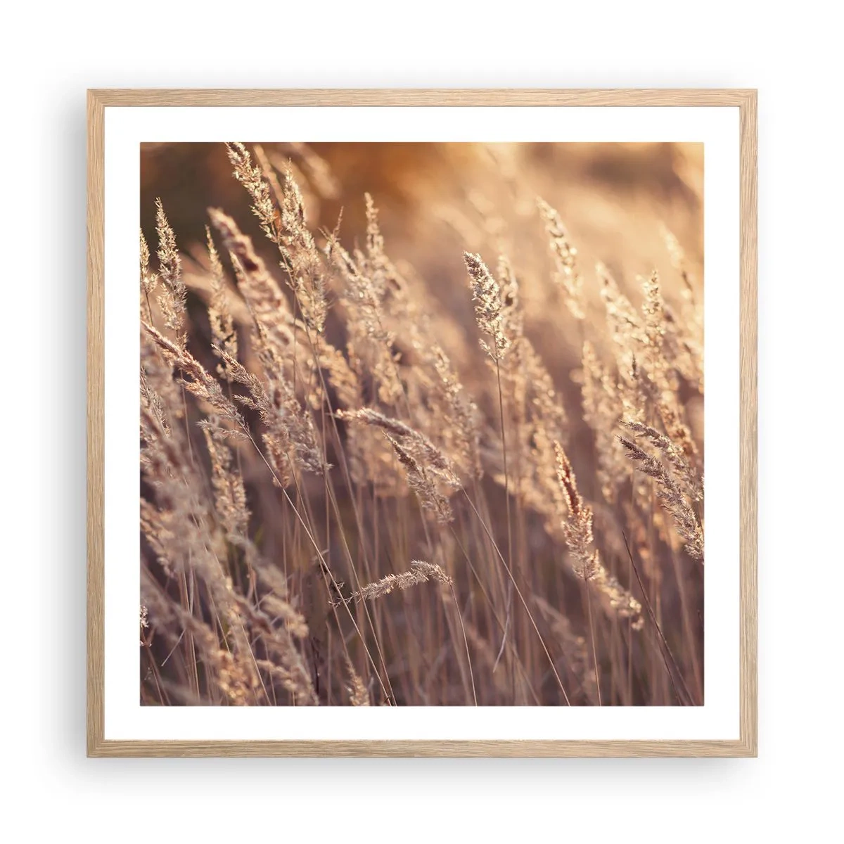 Een poster in een licht eiken lijst - Klaar om de herfst te verwelkomen - 60x60 cm