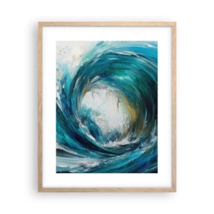 Een poster in een licht eiken lijst - Zeeportaal - 40x50 cm