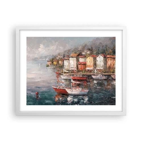 Poster in een witte lijst - Romantisch toevluchtsoord - 50x40 cm