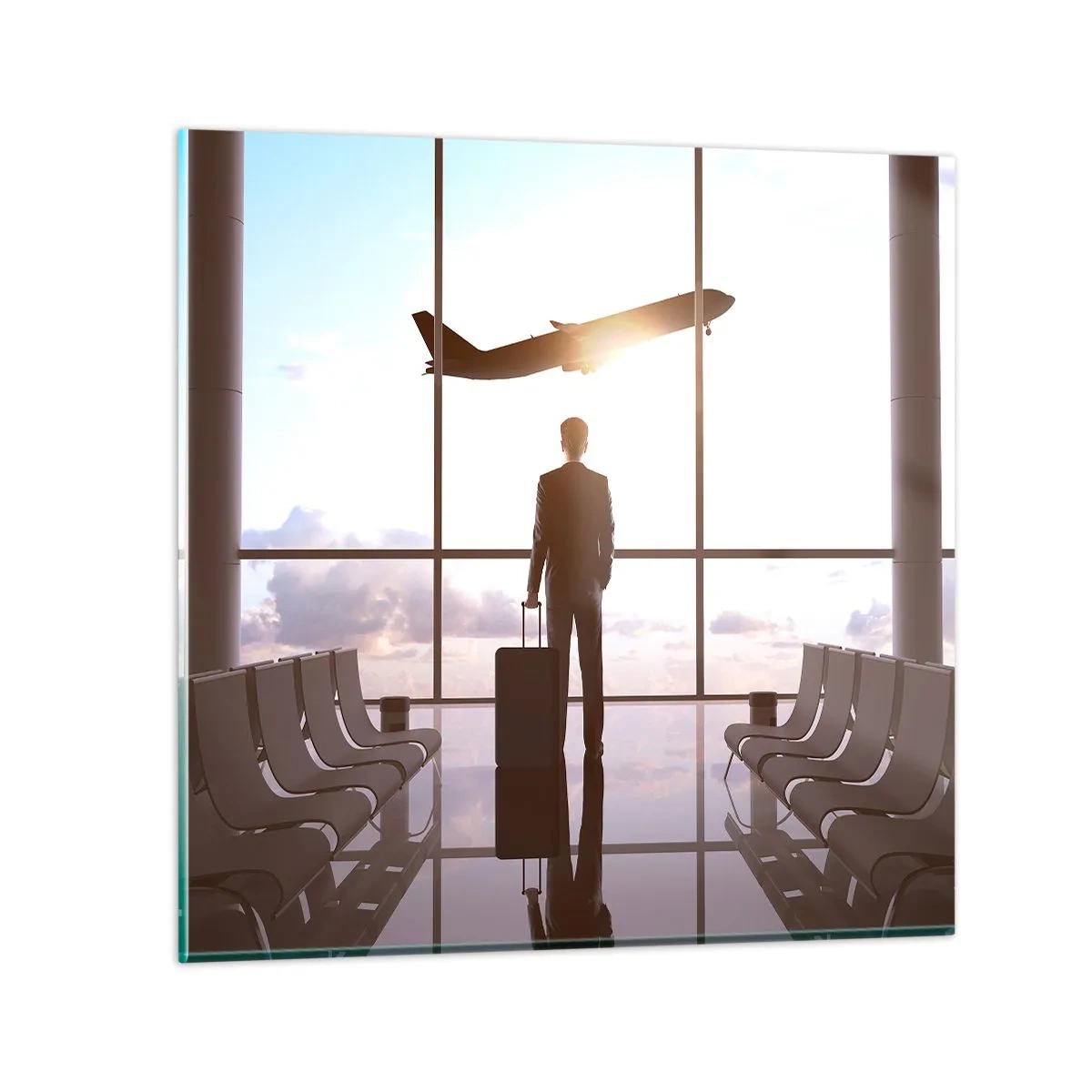 Schilderen op glas - Je hebt tijd, doe het rustig aan - 50x50 cm