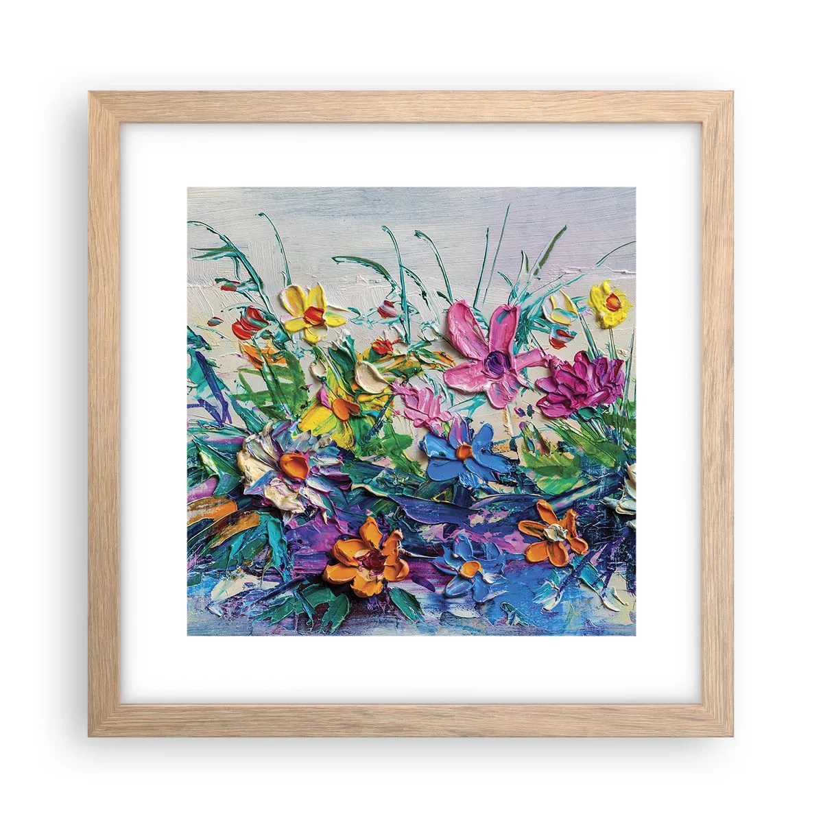 Een poster in een licht eiken lijst - Helemaal geen stilleven - 30x30 cm