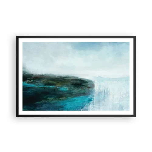 Poster in een zwarte lijst - Nautische abstractie - 91x61 cm