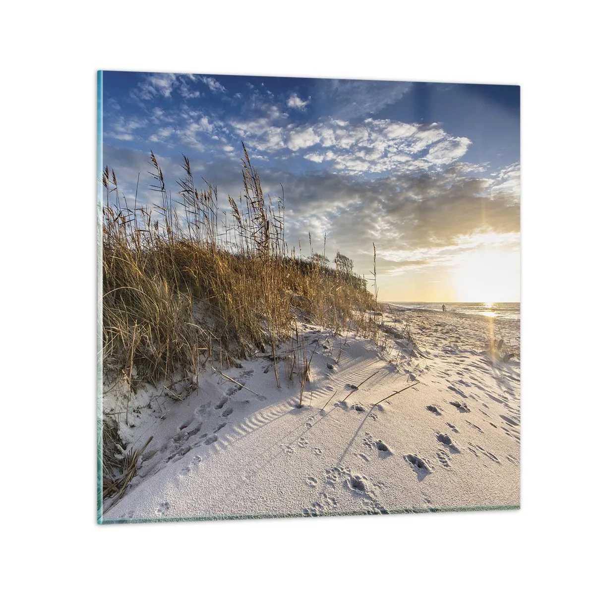 Schilderen op glas - Een uitnodiging voor een wandeling - 70x70 cm