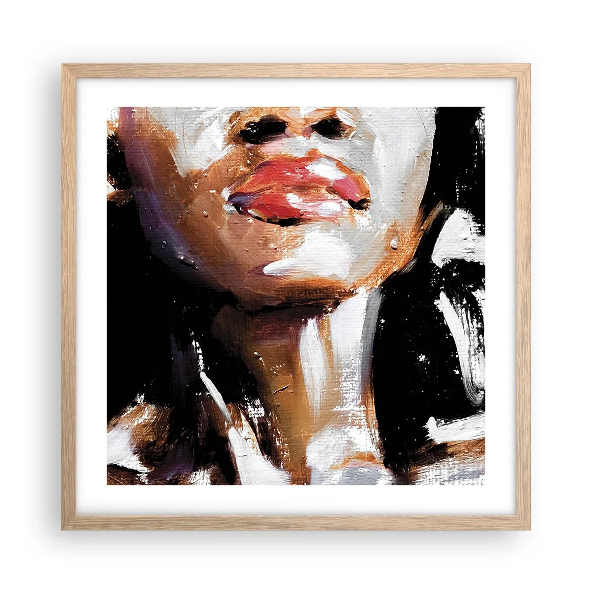 Een poster in een licht eiken lijst - Trots zonder vooroordelen - 50x50 cm