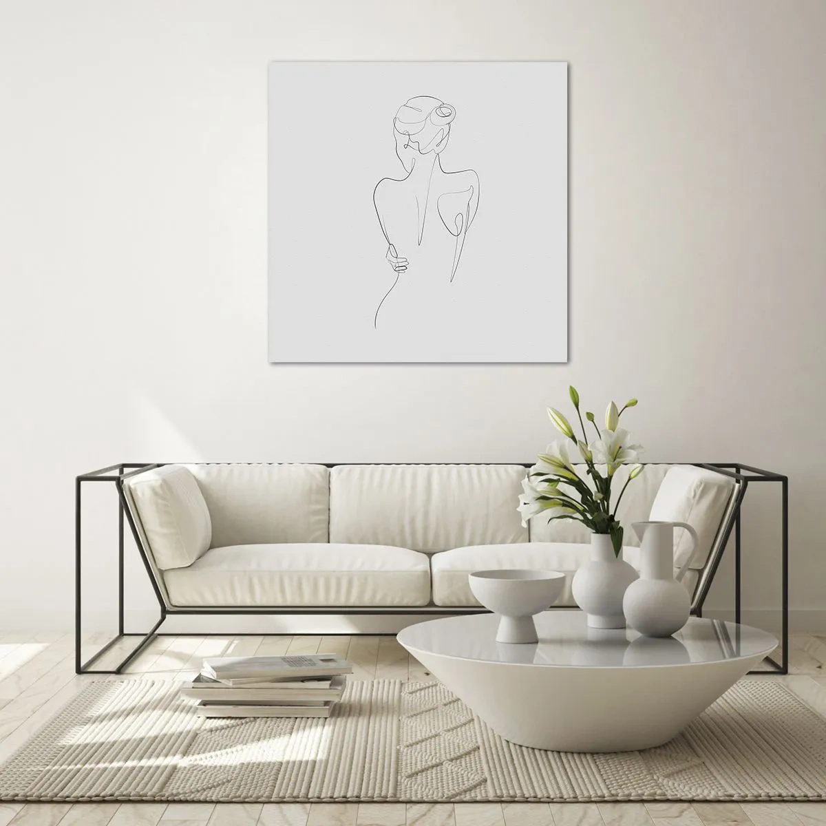 Schilderen op glas - Lichaamsmuziek - 60x60 cm