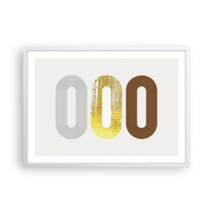 Poster in een witte lijst - Oooo! - 70x50 cm