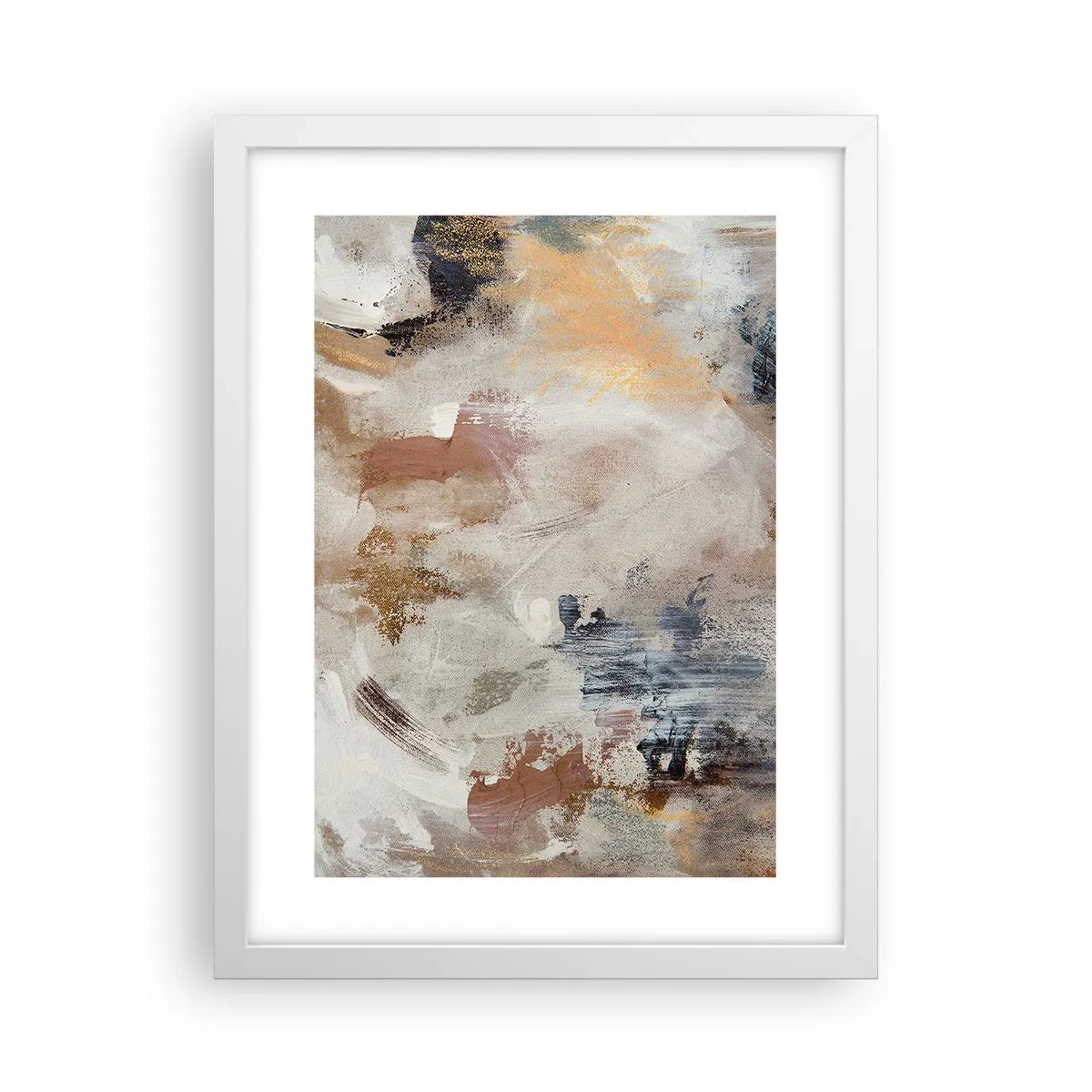 Poster in een witte lijst - Mistige abstractie - 30x40 cm