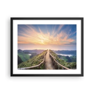 Poster in een zwarte lijst - Dicht bij de hemel - 50x40 cm