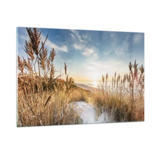 Schilderen op glas - Noord strand - 120x80 cm