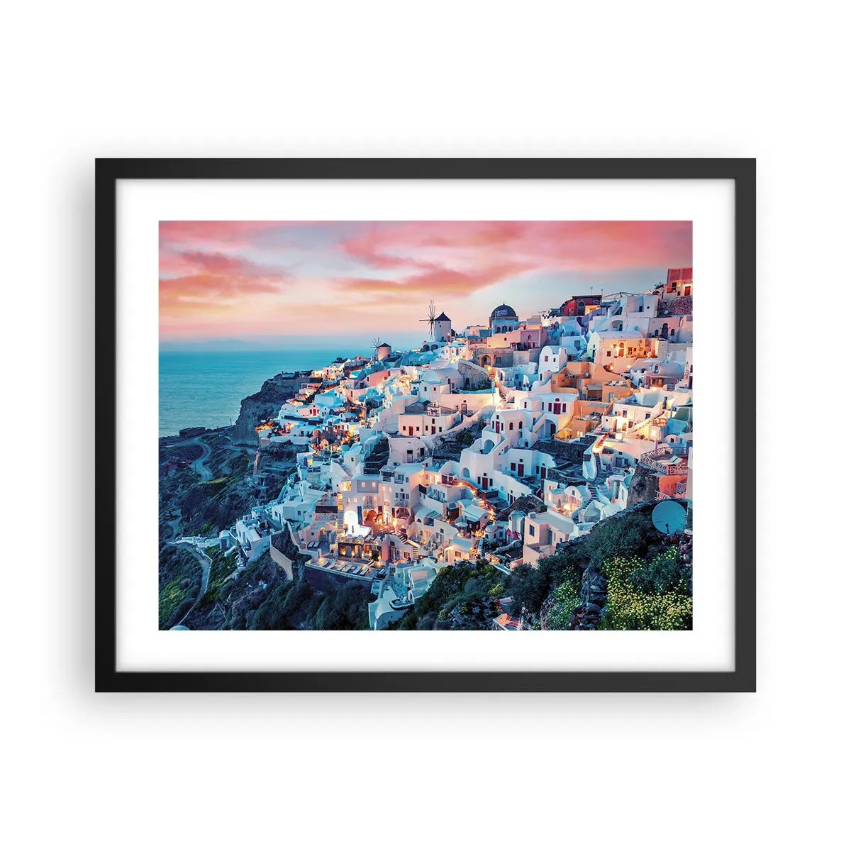 Poster in een zwarte lijst - Je geweldige Griekse vakantie - 50x40 cm