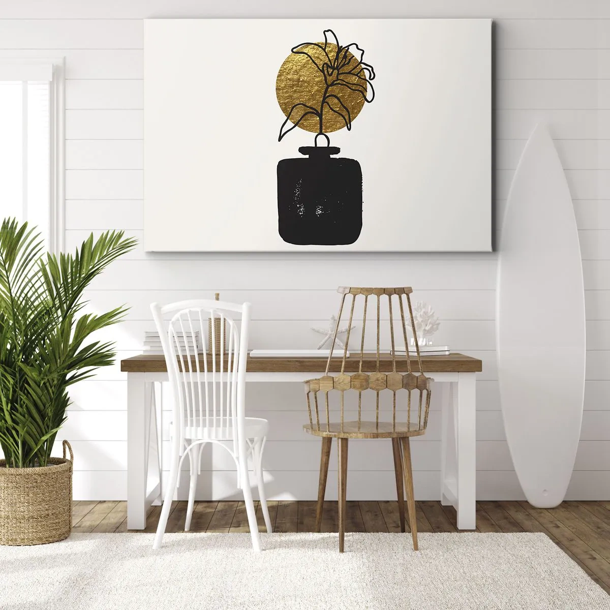 Schilderen op canvas - Schoonheid is goud waard - 70x50 cm