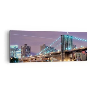 Schilderen op canvas - Al vele jaren de Brooklyn Bridge - 140x50 cm