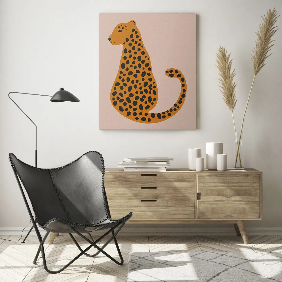Schilderen op glas - Luipaardprint is een modieus print - 50x70 cm