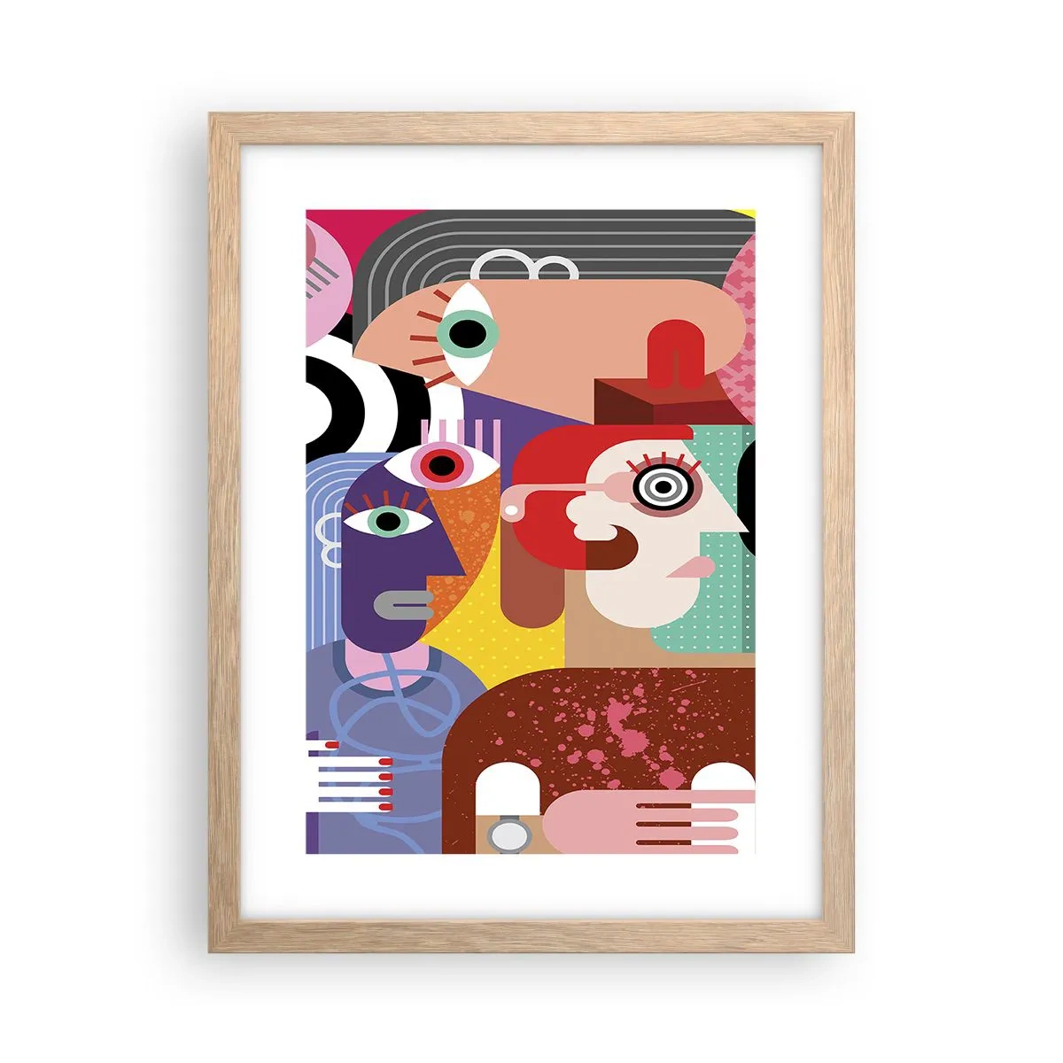 Een poster in een licht eiken lijst - Wij zijn van de heer Picasso - 30x40 cm