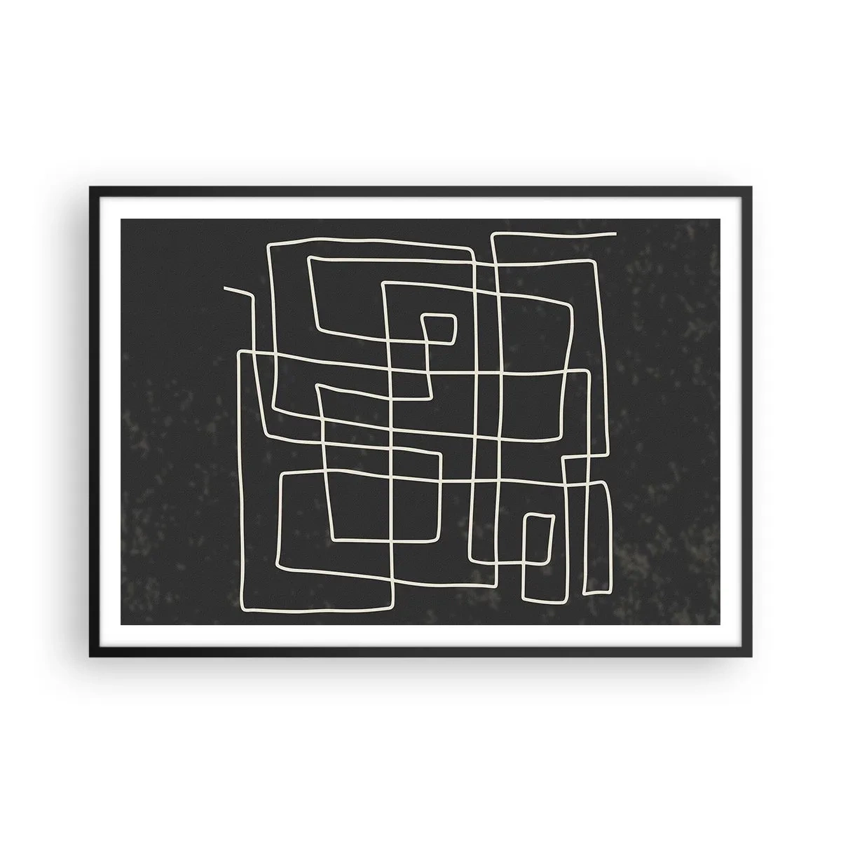 Poster in een zwarte lijst - Niet zo eenvoudig - 100x70 cm