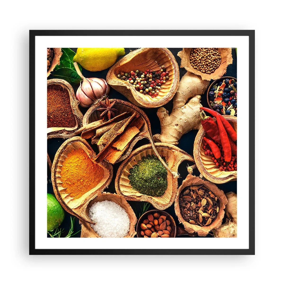 Poster in een zwarte lijst - Neem wat je wilt - 60x60 cm