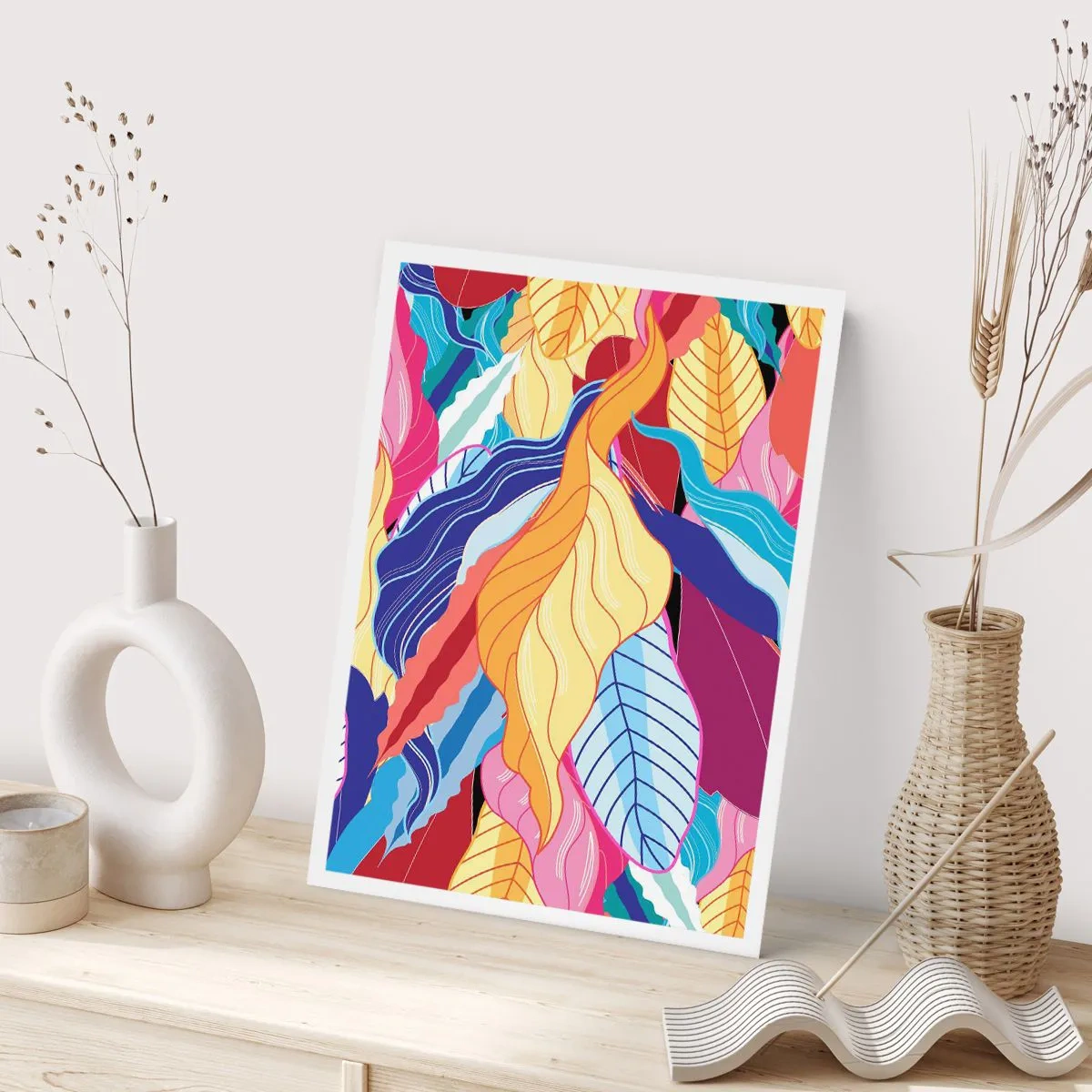 Poster - Een kleurrijke puinhoop - 61x91 cm