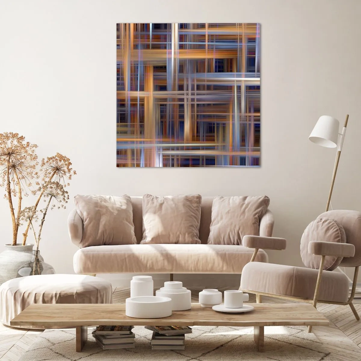 Schilderen op canvas - Geweven van licht - 70x70 cm