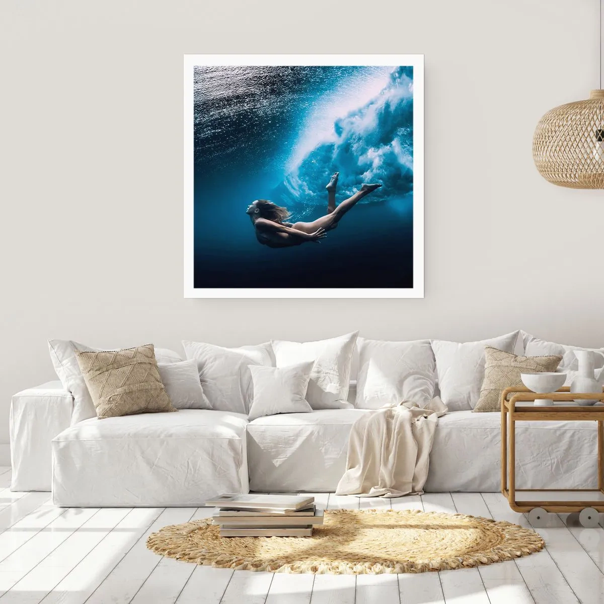 Poster - Een moderne zeemeermin - 60x60 cm