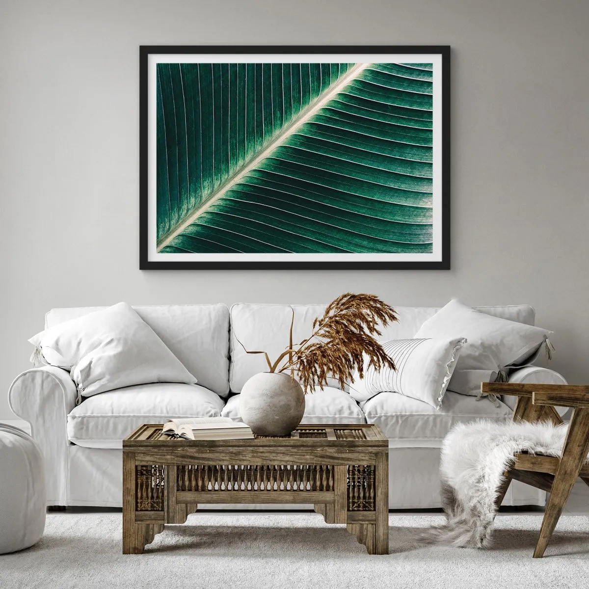 Poster in een zwarte lijst - Het ritme van de natuur - 100x70 cm