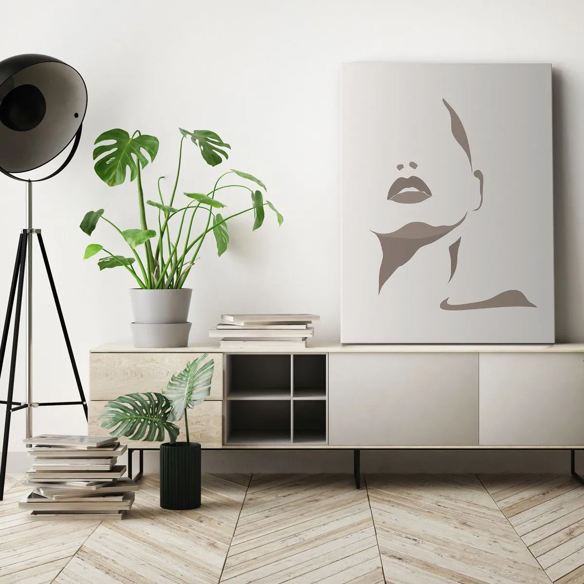 Schilderen op canvas - Gemaakt van licht en schaduw - 80x120 cm