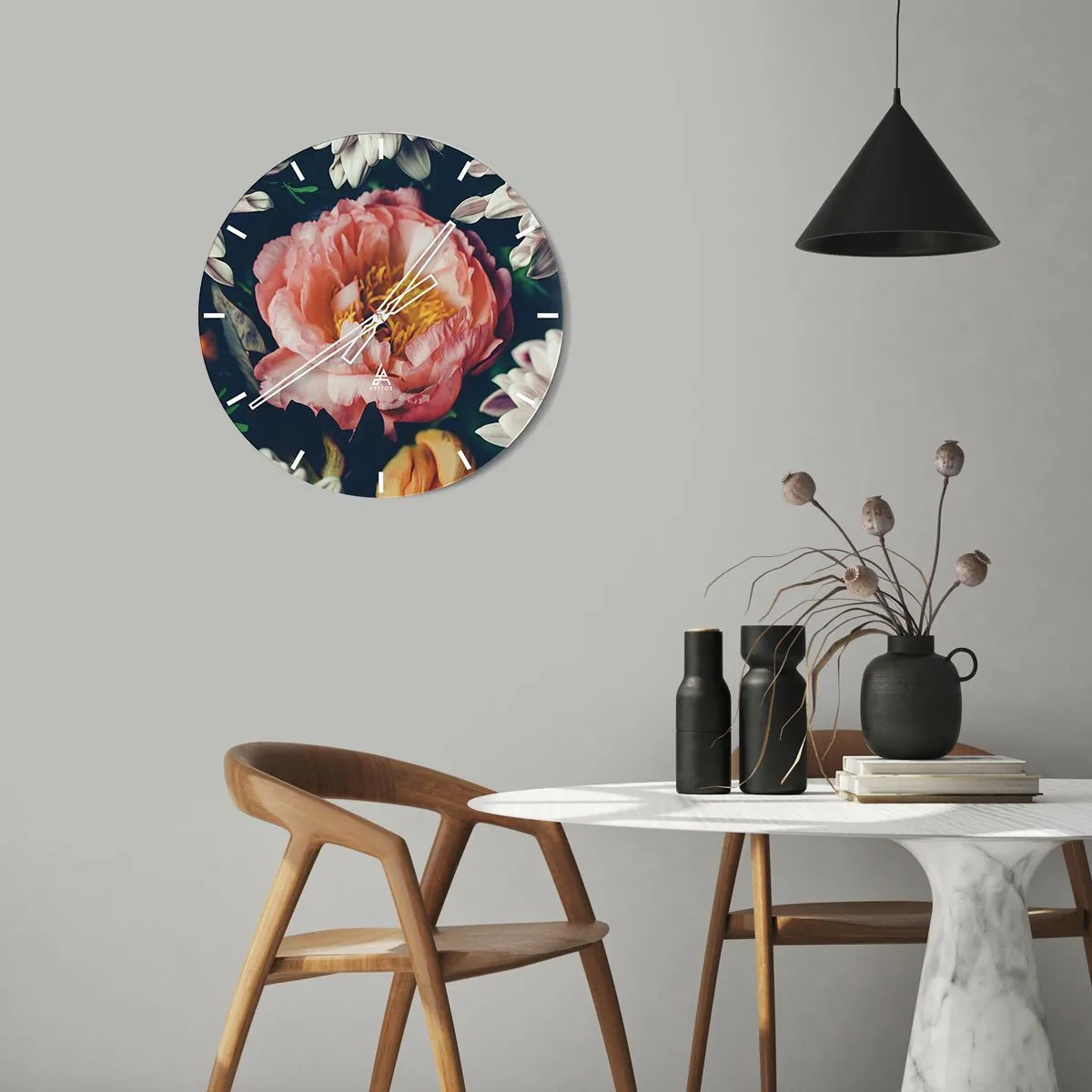 Wandklok - Klok - Met barokke pracht - 30x30 cm