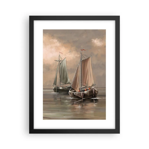 Poster in een zwarte lijst - De terugkeer van zeelieden - 30x40 cm