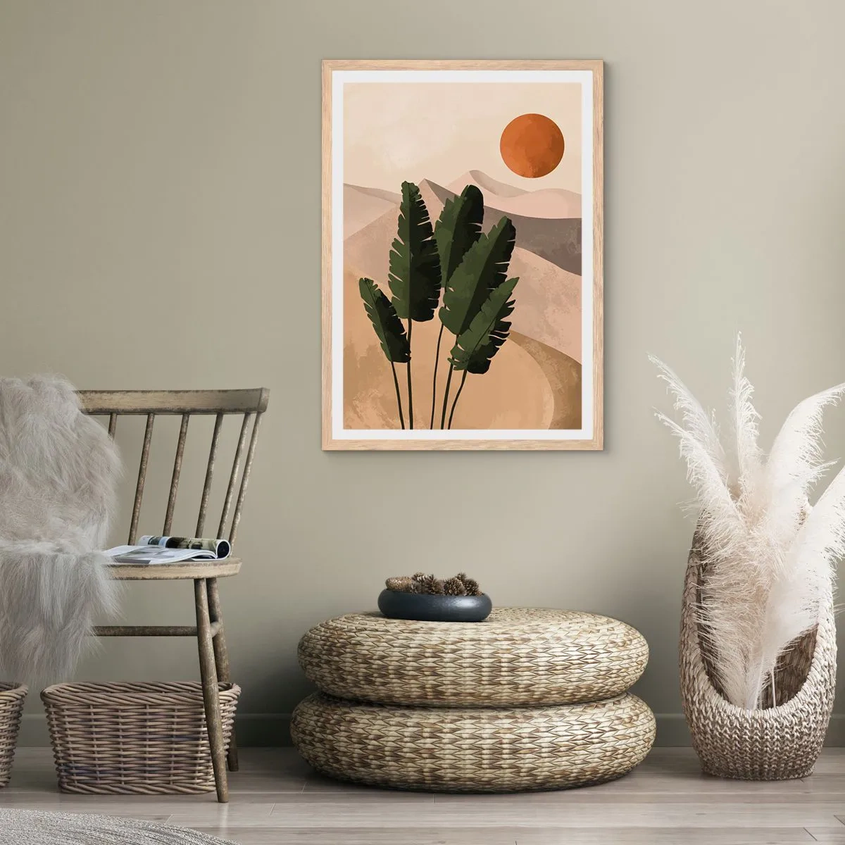 Een poster in een licht eiken lijst - De triomf van het leven - 50x70 cm