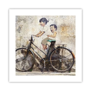 Poster - Waar of niet waar? - 40x40 cm