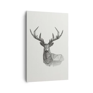 Schilderen op canvas - Een hert in kubistische stijl - 80x120 cm
