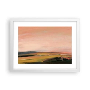 Poster in een witte lijst - In roze tinten - 40x30 cm