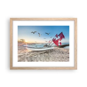 Een poster in een licht eiken lijst - Een welverdiende rust - 40x30 cm