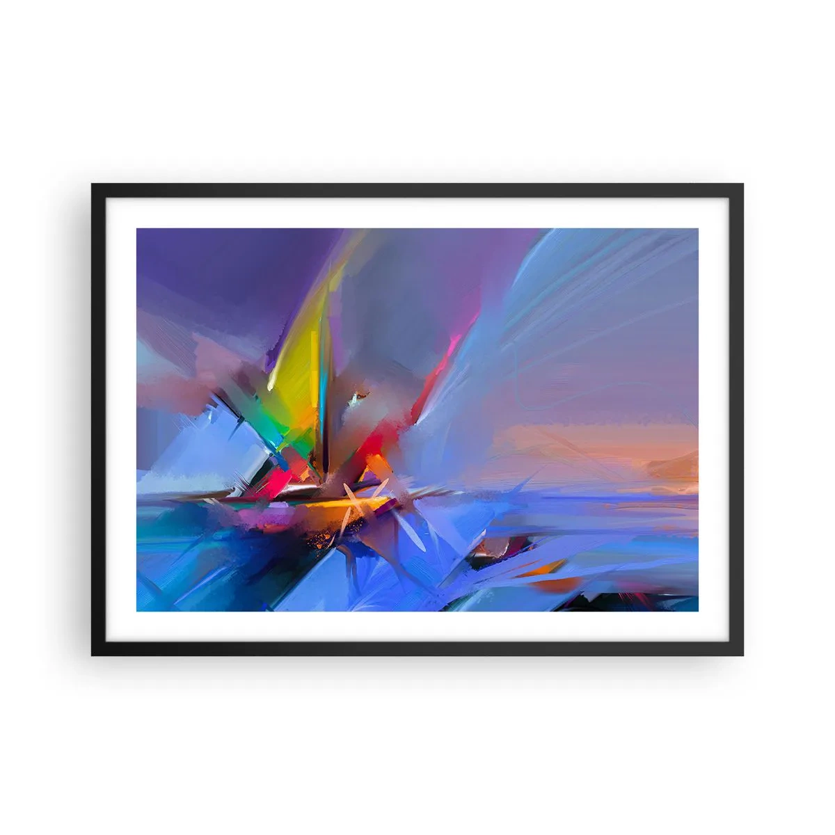 Poster in een zwarte lijst - Propellers als een vogel - 70x50 cm
