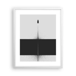 Poster in een witte lijst - Rechtstreeks naar het doel - 40x50 cm