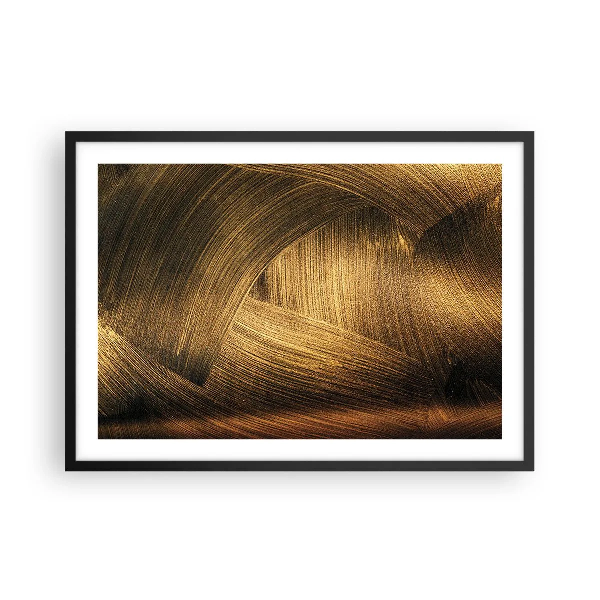 Poster in een zwarte lijst - In een gouden doolhof - 70x50 cm