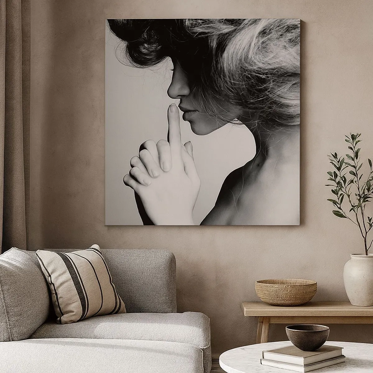 Schilderen op canvas - Luisteren naar zichzelf - 30x30 cm