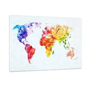 Schilderen op glas - Alle kleuren van de wereld - 120x80 cm